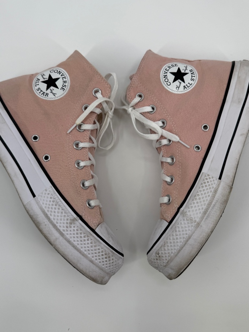 Converse Chuck Taylor Platform High Top Desert Sand Pink Canvas Shoes Women 9